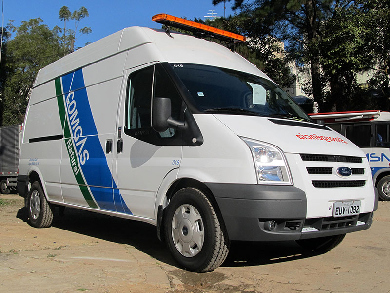 A Eco X transformou o veículo Ford Transit para a Comgás