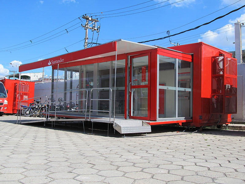 A Eco X realizou a adequação do Container para o Santander