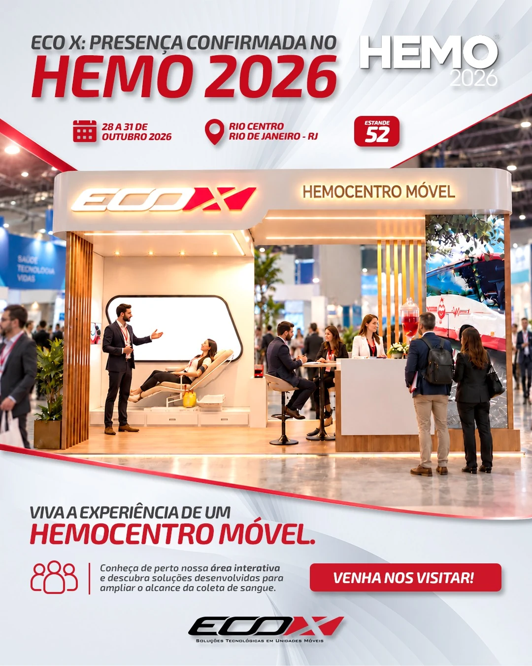 Eco X no HEMO 2026: Hemocentro Móvel no Rio Centro
