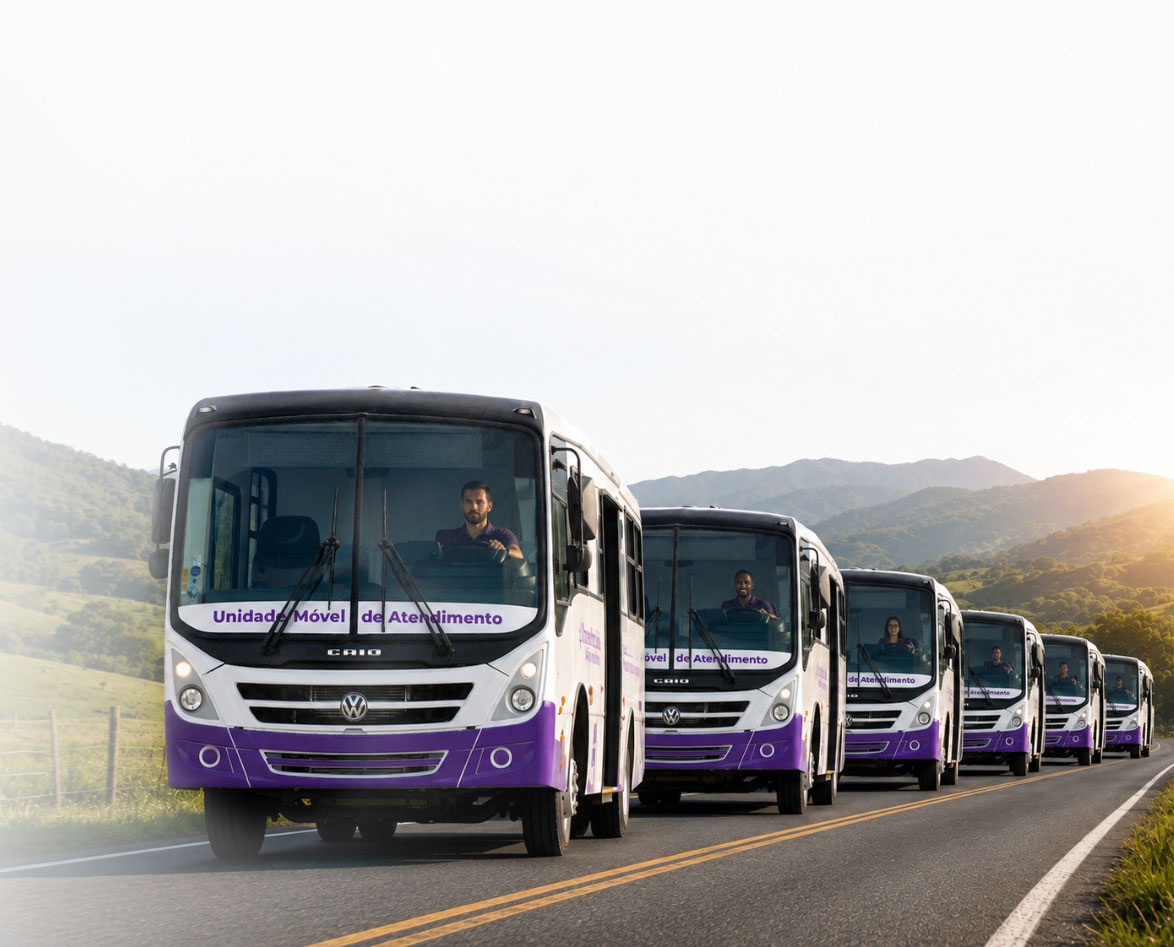Fleet of mobile service units on the move